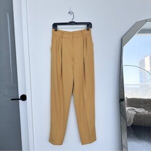 COS high rise relaxed pants in mustard yellow